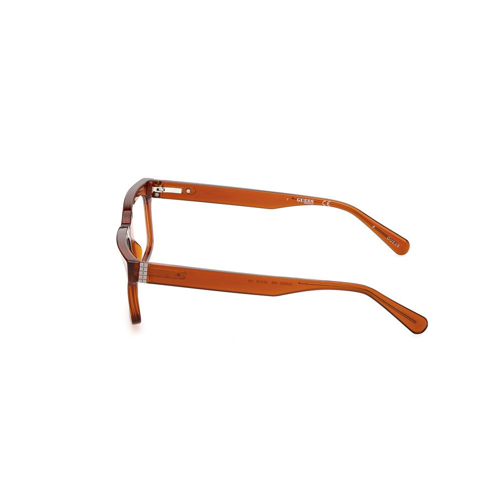 Side view of Guess Brown Injected Frames with brown color and UV filter 3, model GU8253-53045, size 53/19/145 mm.