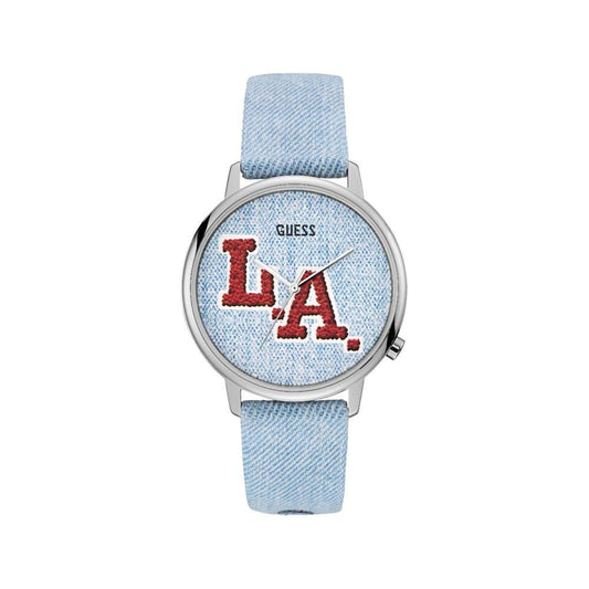 Guess Guess Blue Leather Watch GUV1011M1AC 1728,Blue,Guess,New with tags,Unisex,Unisex Watches - Watches