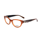 Guess Orange Plastic Frames, unisex glasses with amber color, model GU2334A15, size 51/17/140mm.