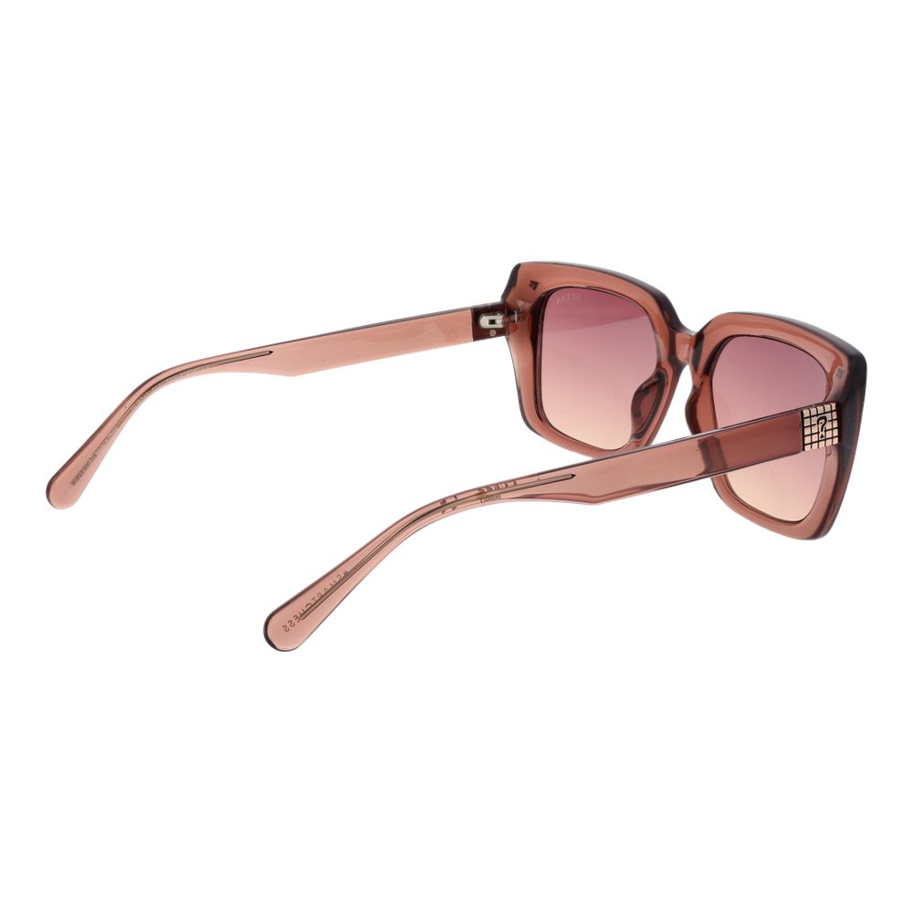 Guess Pink Unisex Sunglass with rose plastic frame and pink gradient lenses, full-rim square style offering 100% UVA & UVB protection.