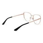 Alt Tag: Guess Rose Gold Women Glasses Frame, full-rim butterfly style with metal frame and demo lenses, featuring spring hinge design.