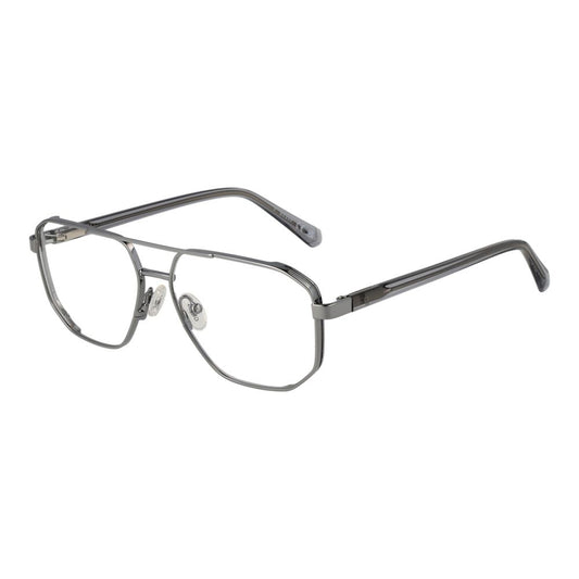 Guess Silver Metal Glasses (Frames) for men, aviator style, full-rim, metal frame, with branded case included.