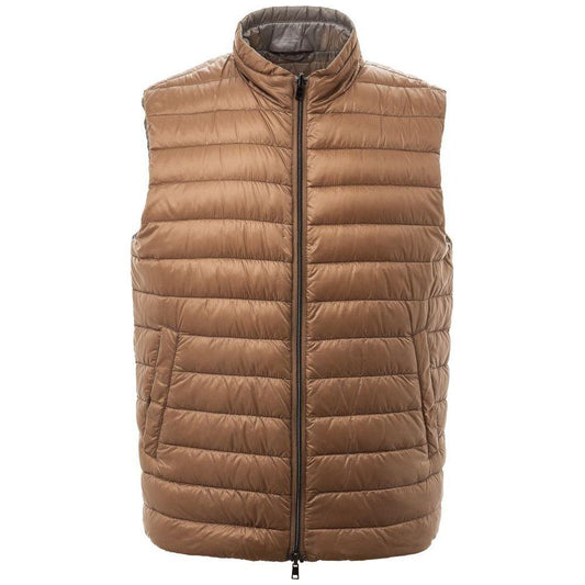 Herno Brown Polyamide Vest Herno Sienna