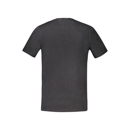 Hugo Boss Black Cotton T-Shirt with short sleeves, crew neck, and logo print