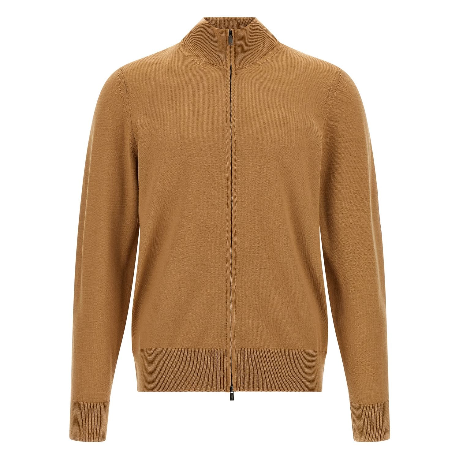 Hugo Boss Brown Virgin Wool Cardigan