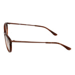 Side view of Hugo Boss Brown Women Glasses Frame in acetate material, full-rim rectangle style with a temples length of 140mm.