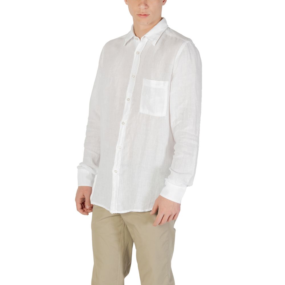 Hugo Boss White Linen Dress Shirt