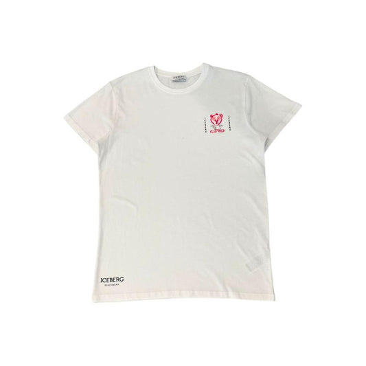 Iceberg Iceberg White Cotton Men T-Shirt IC-24787-S 1728,67345744032,Iceberg,L,M,Men,New with tags,S,T-Shirts - Men - Clothing,White,XL