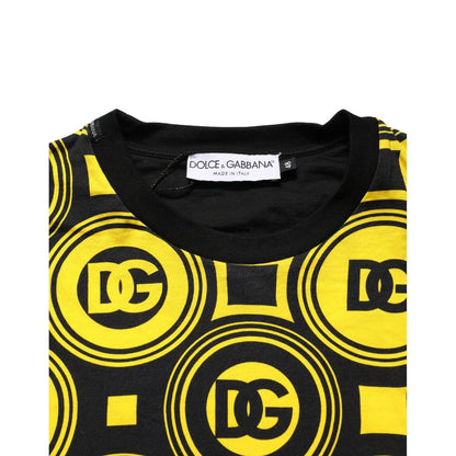 Invicta Yellow Black Logo Geometric Pattern T-shirt