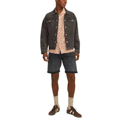 Jack Jones Black Cotton Bermuda Shorts