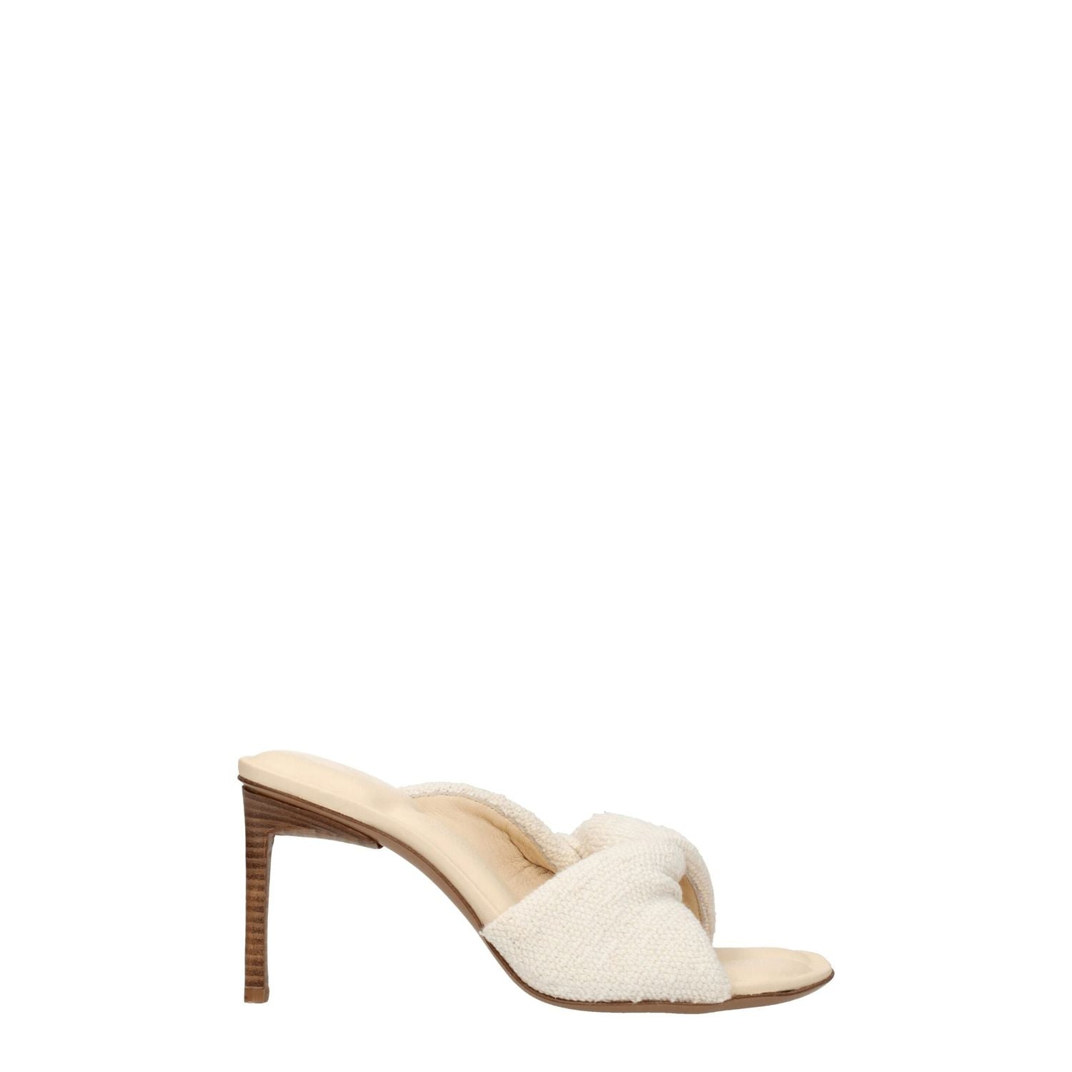 Jacquemus Beige Fabric Stiletto Heel Sandals
