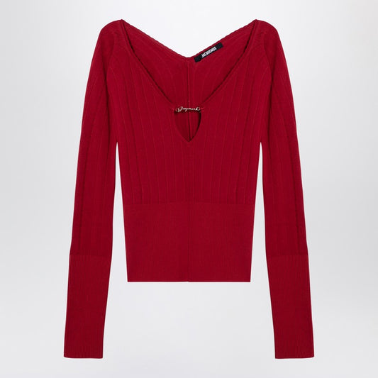 Jacquemus JACQUEMUS Red Le haut Pralù viscose-blend sweater Fall - Winter 2024,LDin,Women,Women > Clothing,Women > Clothing > Knitwear,Yes Eu 24E241KN3572358/P_JACQM-480_108