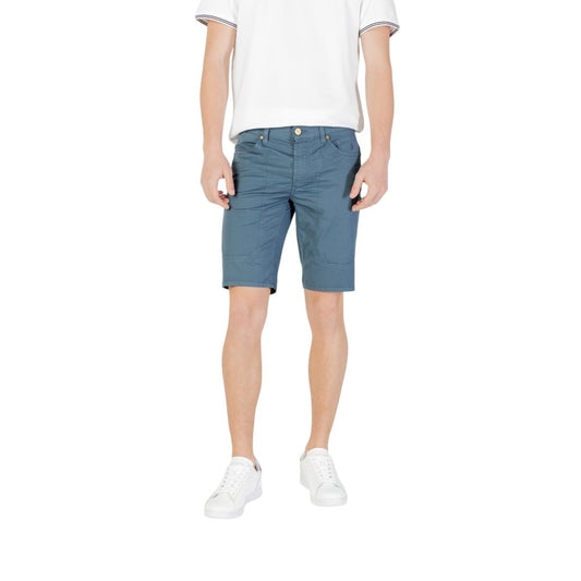 Jeckerson Blue Cotton Bermuda Shorts Jeckerson