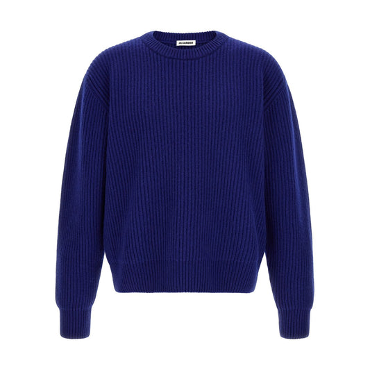 Jil Sander Blue Wool Cardigan