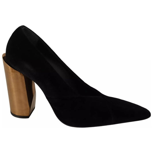Jil Sander Jil Sander Black Leather Suede Block Heels Pumps Shoes 1728,67345645728,Black,EU36/US6,Jil Sander,Material: Leather,Preowned / Defect,Pumps - Women - Shoes,Shoes,Women,Women - Shoes LA9369-36