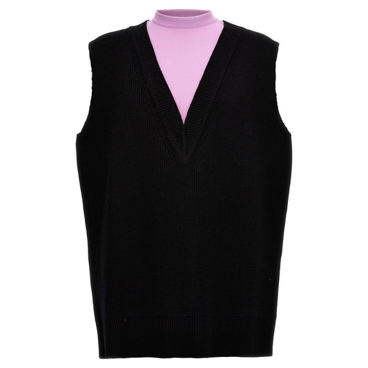 Jil Sander Multicolor Wool Sleeveles Sweater