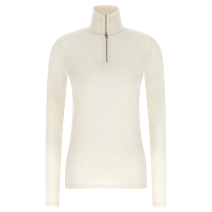 Jil Sander White Polyester Cardigan