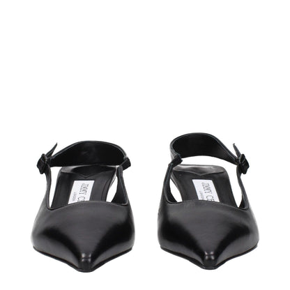 Jimmy Choo Black Leather Sandals