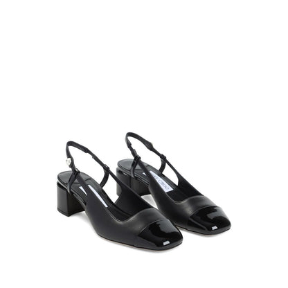 Jimmy Choo Elisa Sling Back 45 Patent and Nappa Leather Pumps Medium Heel