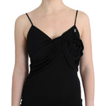 John Galliano Black coctail dress with spaghetti straps and logo detail, 100% viscose material, above knee length, new with tags.