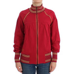 Person wearing John Galliano Pink Mock Zip Cardigan Sweatshirt Sweater with front zipper and logo details.