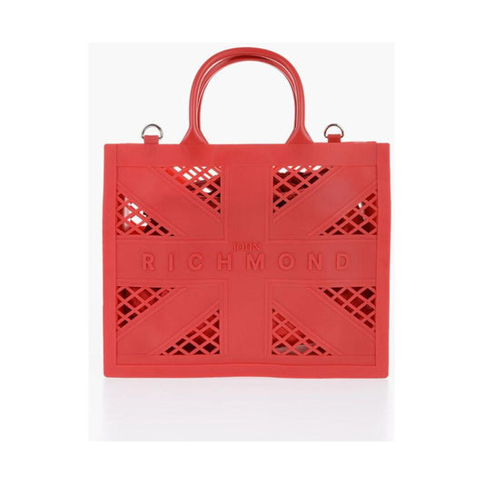 John Richmond John Richmond Solid Color CRACOV Tote Bag with Cut-Out Details JOP617614GD 1728,74866327712,Bags,John Richmond,New with tags,Red,Tote Bags - Women - Bags,Women,Women - Bags