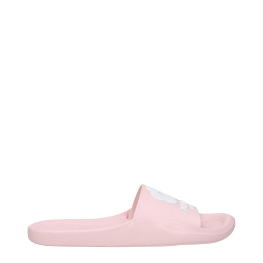 Kenzo Pink Cotton Slippers with rubber sole, open toe, and front logo in a casual style, MPN FE52MU110P5134, product code F81417.