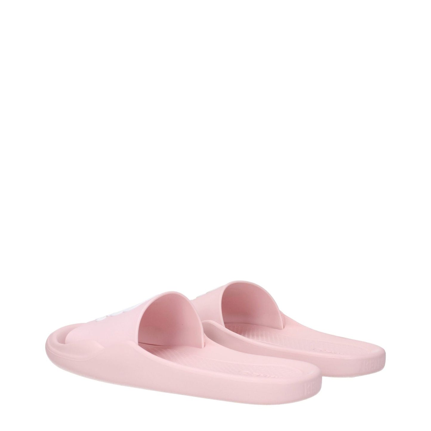 Kenzo Pink Cotton Slippers with front logo, casual style, rubber sole, open toe, low flat heel, MPN FE52MU110P5134, code F81417.