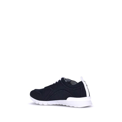Kiton Black Cotton Athletic Sneakers