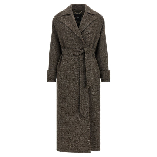 Kiton Brown Virgin Wool Coat