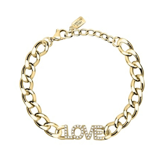 LA PETITE STORY JEWELRY Mod. LPS05ASD35 gold bracelet with 'LOVE' pendant