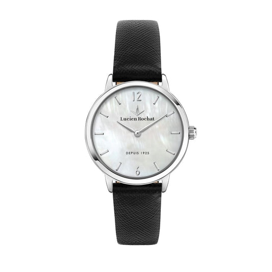 LUCIEN ROCHAT MOD. R0451115502 ladies quartz wristwatch with mother of pearl dial and black strap