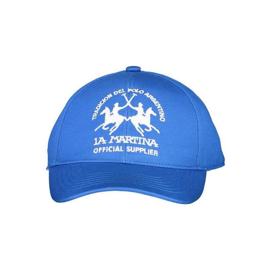 La Martina La Martina Blue Cotton Men Cap LA-13274