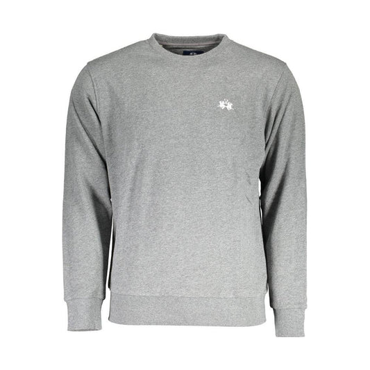 La Martina La Martina Gray Cotton Men Sweater LA-17167-S 1728,67403481248,Clothing,Gray,La Martina,Men,Men - Clothing,New with tags,S,Sweaters - Men - Clothing,XL,XXL