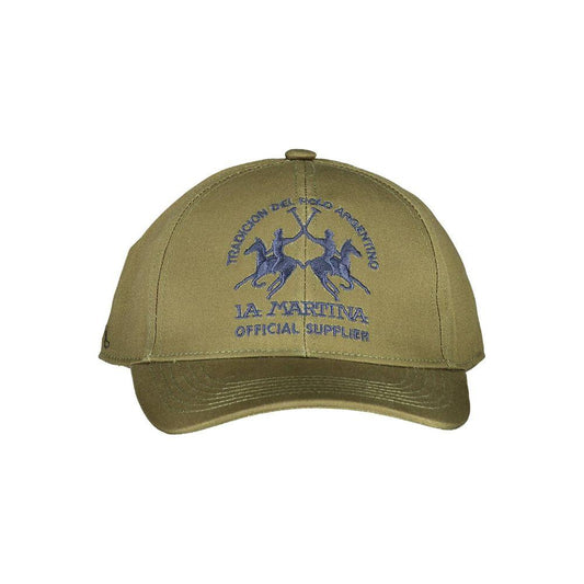 La Martina La Martina Green Cotton Men Cap LA-13275