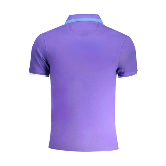 La Martina La Martina Purple Cotton Polo Shirt LA-30467-XXL