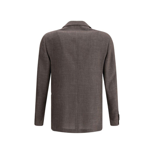 Lardini Lardini Blazer jacket with iconic pin LA-ES660AEESIF64522450-IT50 | L 1728,72470364320,Blazers - Men - Clothing,Brown,IT48 | M,IT50 | L,IT54 | XXL,Lardini,Men,New with tags
