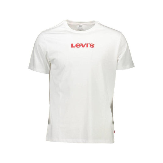 Levi's White Cotton Men T-Shirt