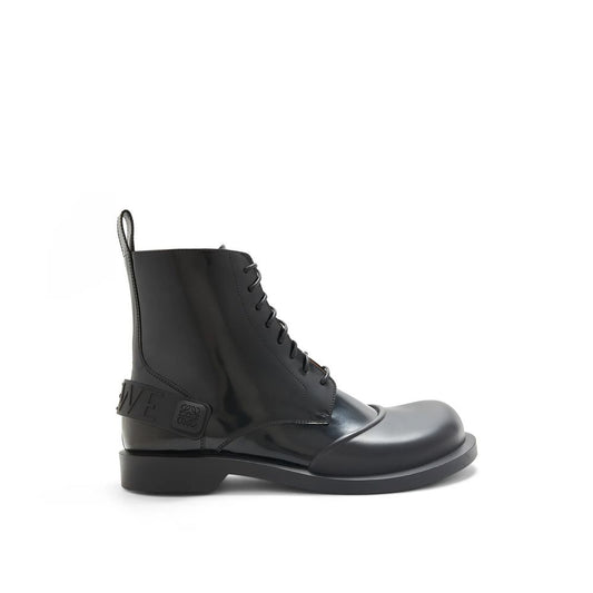 Loewe Black Calfskin Lace-Up Boots