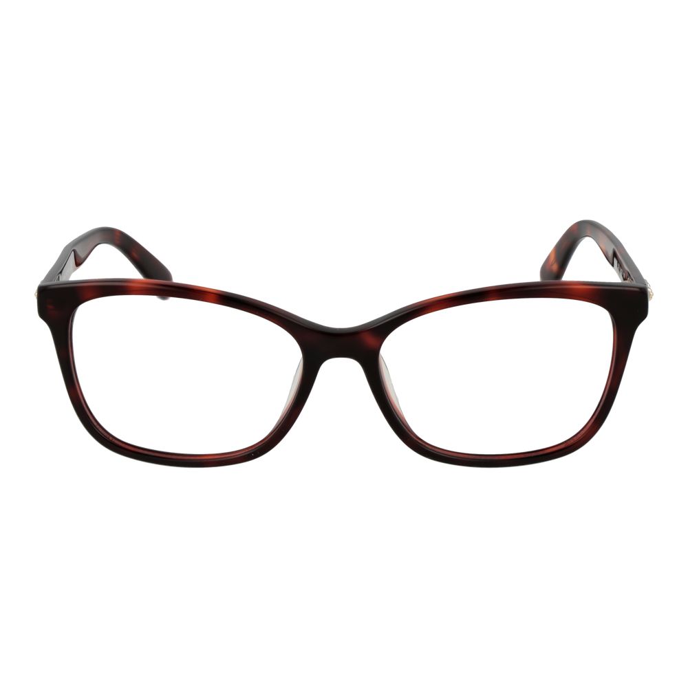 Longchamp Red Women Glasses Frame in cellulose acetate, full-rim rectangle design, size 54-16-140, red color, demo lenses.