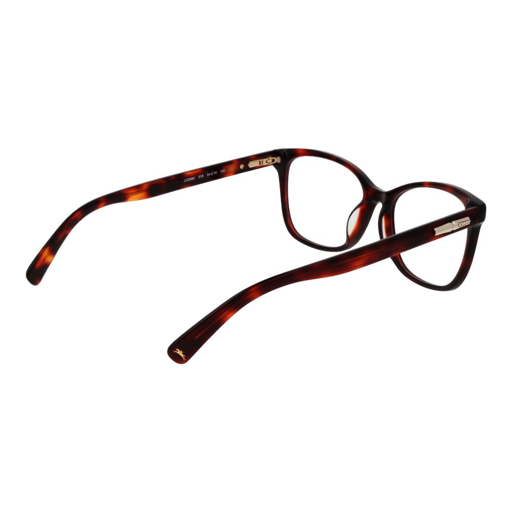 Longchamp Red Women Glasses Frame, full-rim, rectangle style, cellulose acetate material, with demo lenses