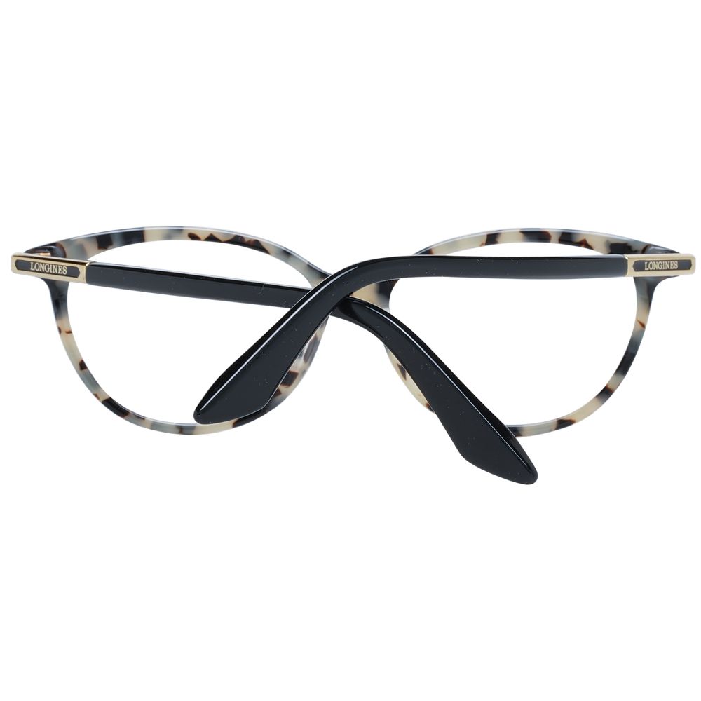 Longines Multicolor Women Glasses Frame, full-rim cat eye style with plastic multicolor frame, includes branded case, size 54-14-140.