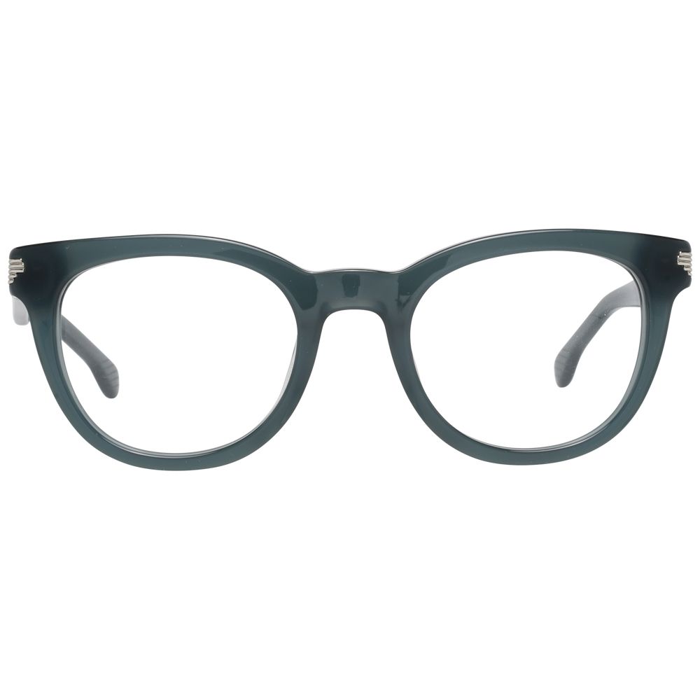 Lozza Green Women Glasses Frame in plastic, round style, full-rim, size 47-21-135. Includes branded case. Ideal for fashion-savvy women.