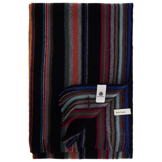 Paul Smith multicolored striped wool scarf Scarves Hats & Gloves Paul Smith Black