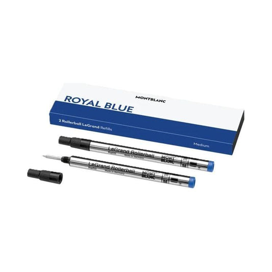 MONTBLANC Mod. ROYAL  BLUE - REFILLS  ROLLER BALL PEN - MEDIUM - 2PCS FASHION ACCESSORIES MONTBLANC White Smoke