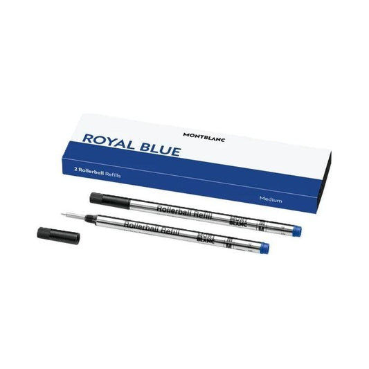 MONTBLANC Mod. ROYAL  BLUE - REFILLS  ROLLER BALL PEN - MEDIUM  - 2 PCS FASHION ACCESSORIES MONTBLANC White Smoke