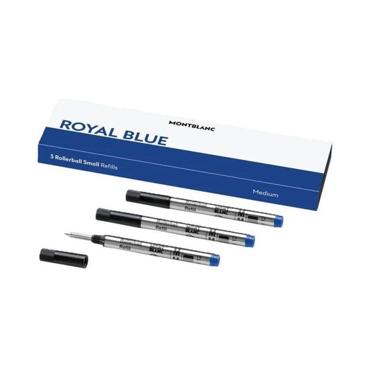 MONTBLANC Mod. ROYAL  BLUE - REFILLS  ROLLER BALL PEN - SMALL  - 3 PCS FASHION ACCESSORIES MONTBLANC White Smoke