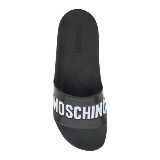 Moschino rubber slides with logo branding Sandals Moschino Dark Slate Gray
