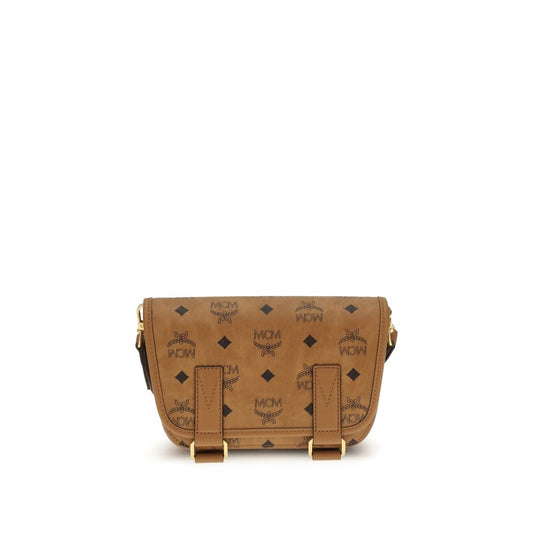 MCM Brown Fabric Shoulder Bag