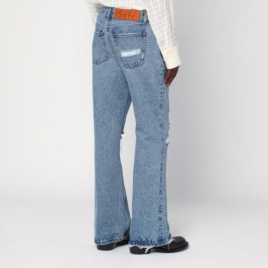 Séfr Trashed Mid Blue denim jeans MFW24RIDERCUTDE/Q_SEFR-TB_310